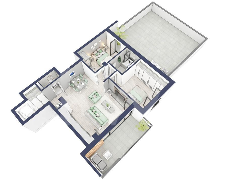 Apartament 3 camere, etaj 1, intabulare vara 2026