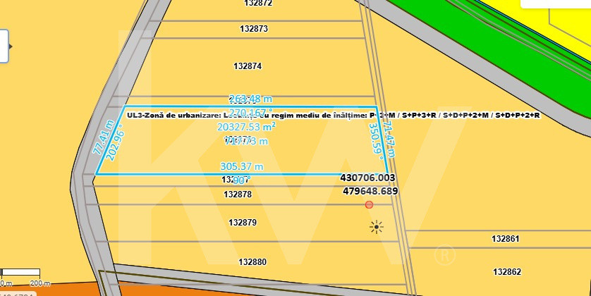 Teren Intravilan 21.439mp S+P+3E+ER deschidere 77m  Calea Surii Mici