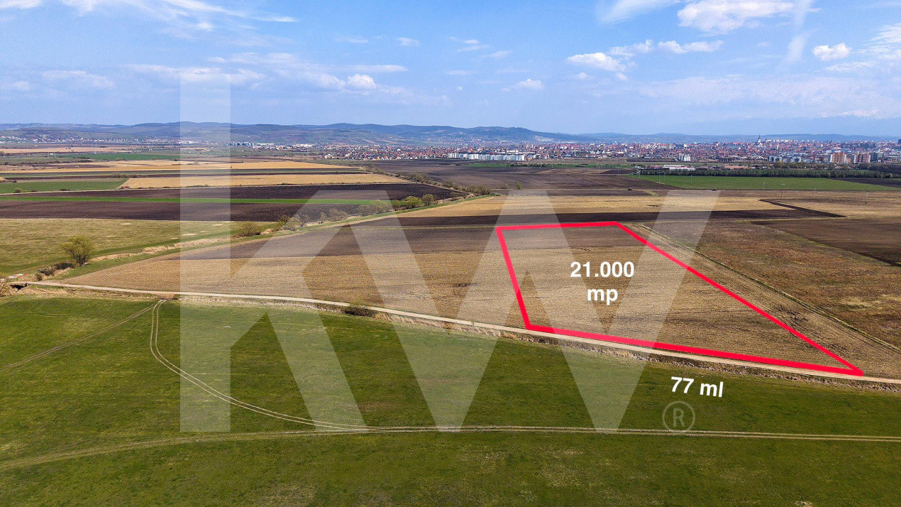 Teren Intravilan 21.439mp S+P+3E+ER deschidere 77m  Calea Surii Mici