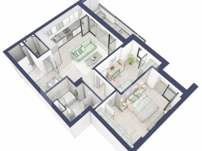 Apartament 3 camere, etaj 1, intabulare vara 2026