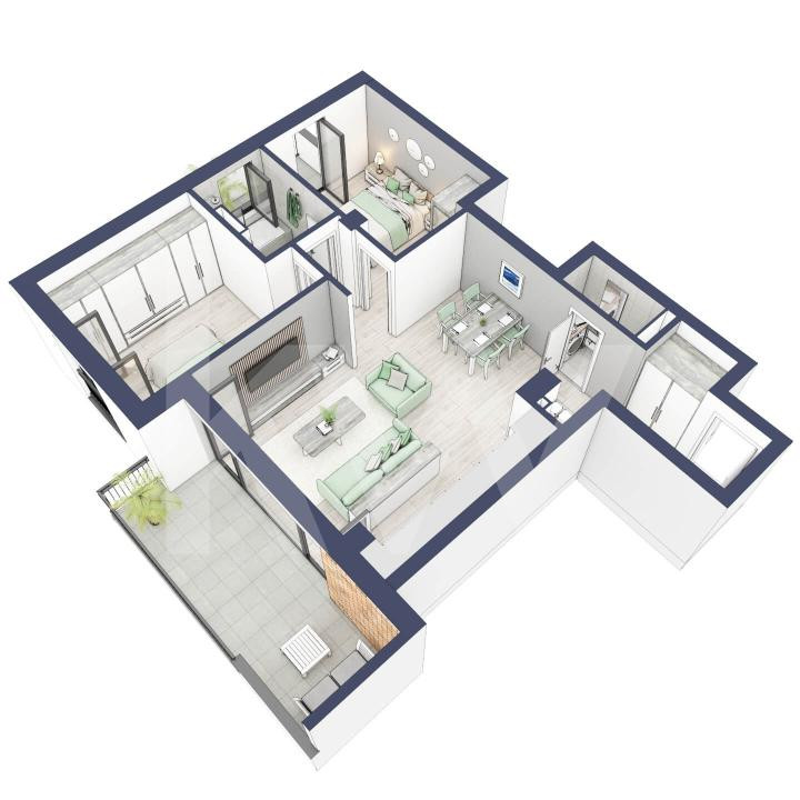 Apartament 3 camere, etaj 2, intabulare vara 2026