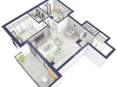 Apartament 3 camere, etaj 2, intabulare vara 2026