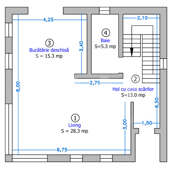 Casă individuală modernă P+1 | 120 mp utili | Teren 486 mp | Șura Mică