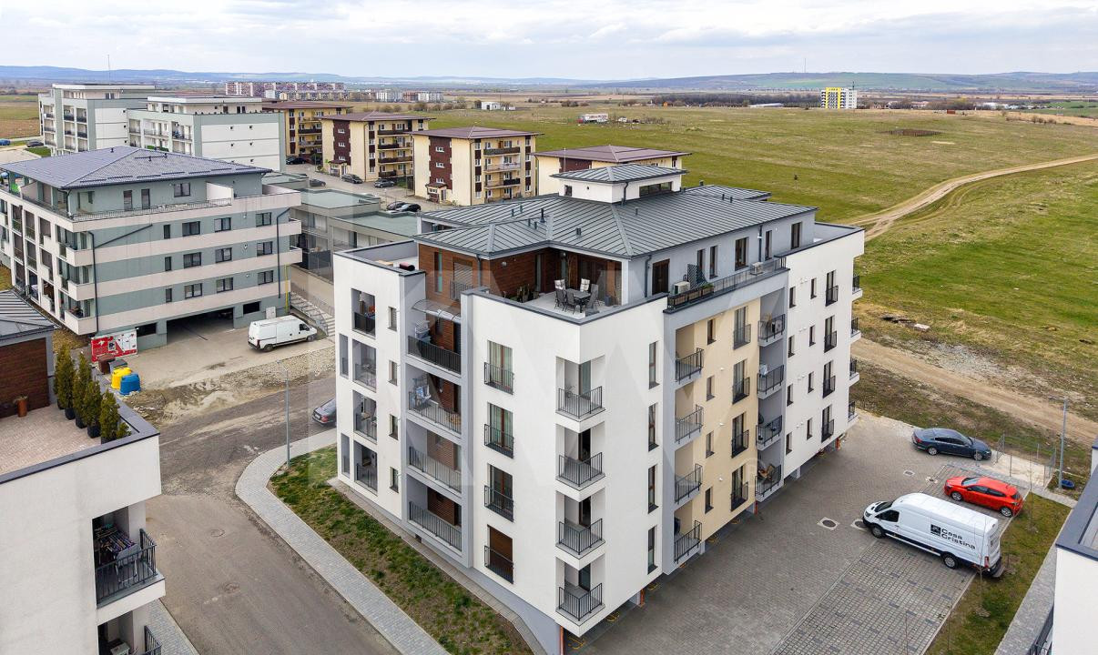 Penthouse smart în Sibiu - etaj retras, terasă generoasă