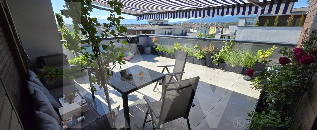 Penthouse smart în Sibiu - etaj retras, terasă generoasă
