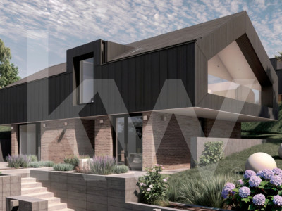 Casă modernă cu panoramă Făgăraș și Cisnădioara, curte mare, premium lux