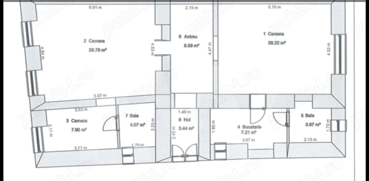 Apartament pentru inchiriere , ultracentral-centrul istoric ,mobilat si utilat