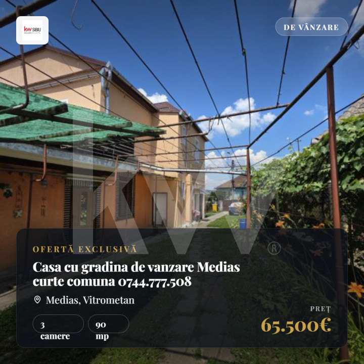 Casa cu gradina de vanzare Medias curte comuna