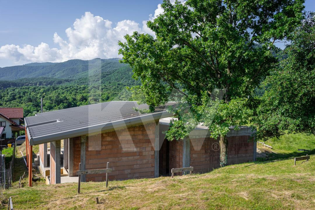  Casă cu arhitectură modernă si teren  in Cisnădioara
