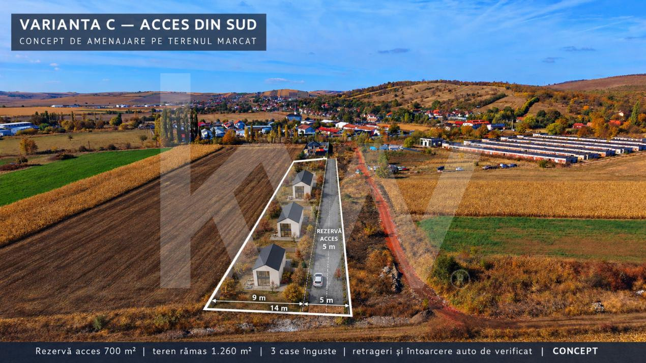 Teren intravilan 2.000 mp, PUZ aprobat  Strada Viilor, Sibiu  Aproape de DN14