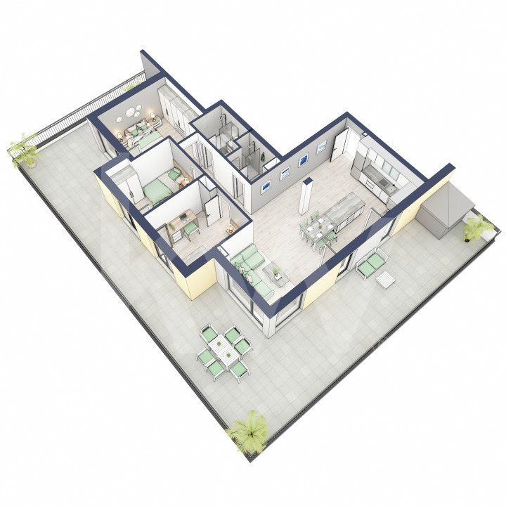 Penthouse 4 camere - priveliste fabuloasa - Ansamblu Premium - Sibiu
