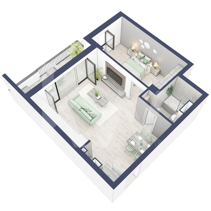 Apartament 2 camere  - Nou - Ansamblu Privat - Etaj 3