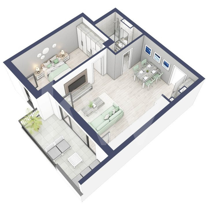 Apartament 2 camere  - Nou - Ansamblu Privat - Etaj 3