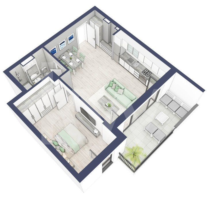 Apartament 2 camere  - Nou - Ansamblu Privat - Etaj 3