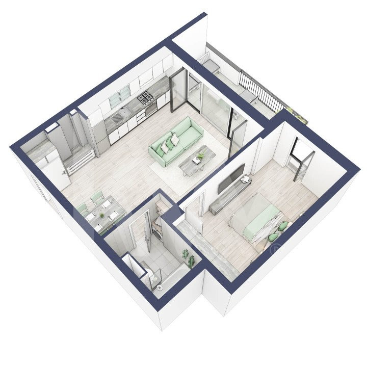 Apartament 2 camere  - Nou - Ansamblu Privat - Etaj 3