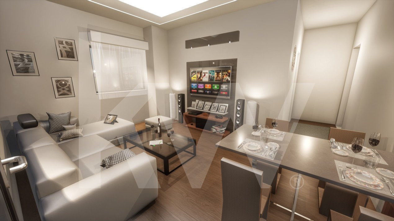 Apartament 3 camere - 2 bai - Logie 13.4 mp -Etaj Parter