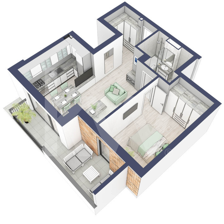 Apartament 2 camere, PARTER