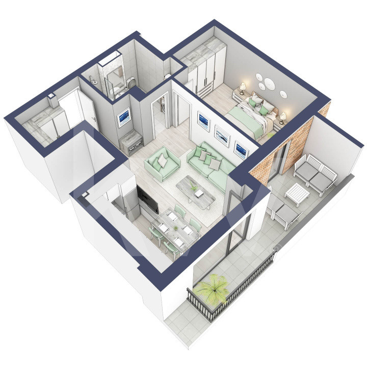 Apartament 2 camere, PARTER