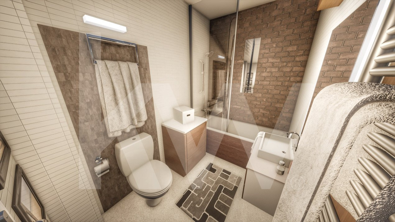 Apartament 3 camere - 2 bai - Logie 13.4 mp -Etaj 4