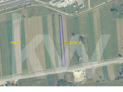 Teren intravilan arabil, 4672mp, acces la DN, Cristian - zona Rompetrol A1