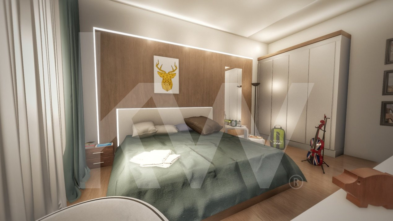 Apartament 3 camere - 2 bai - Logie 13.4 mp - Etaj 4