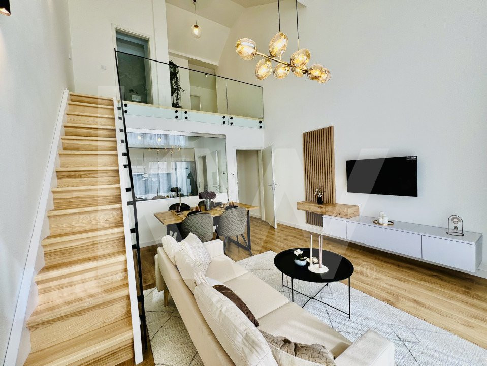 Penthouse 4 camere - mobilat si utilat, intabulat