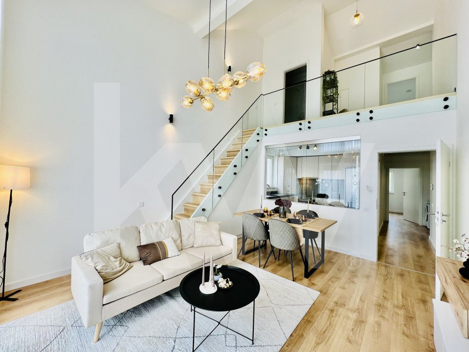 Penthouse 4 camere - mobilat si utilat, intabulat
