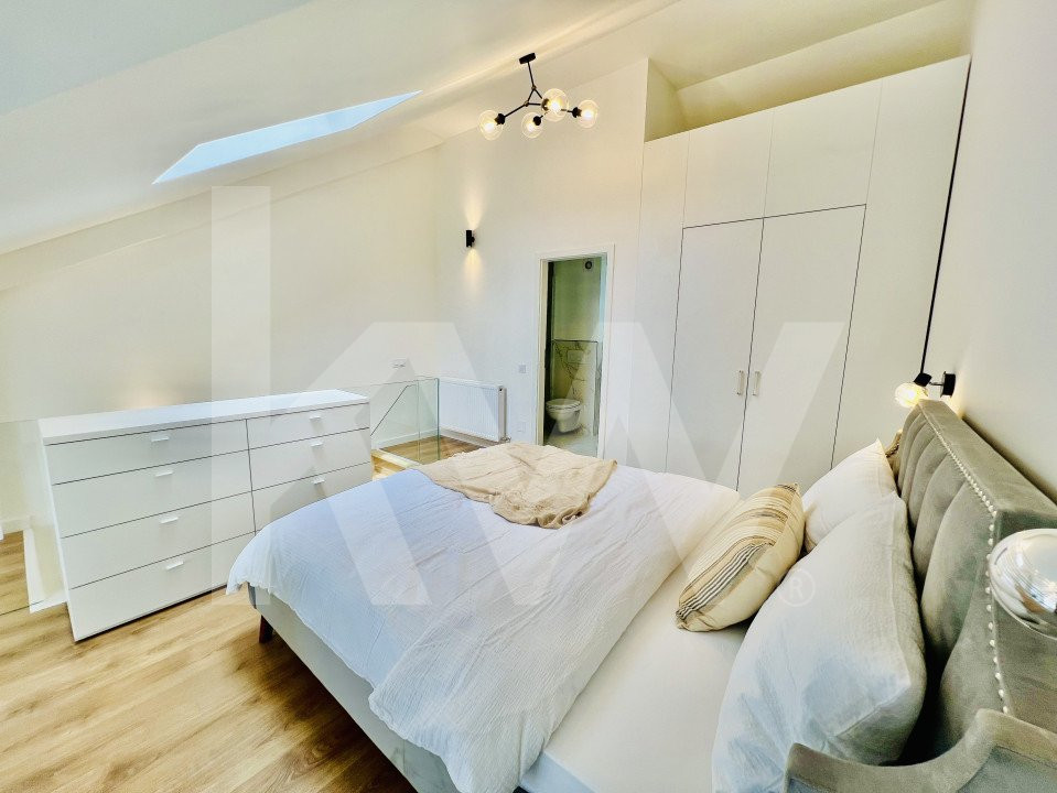 Penthouse 2 camere -  2 băi- mobilat - utilat, intabulat